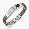 Image of Premium Gold Stainless Steel Cross Bracelet